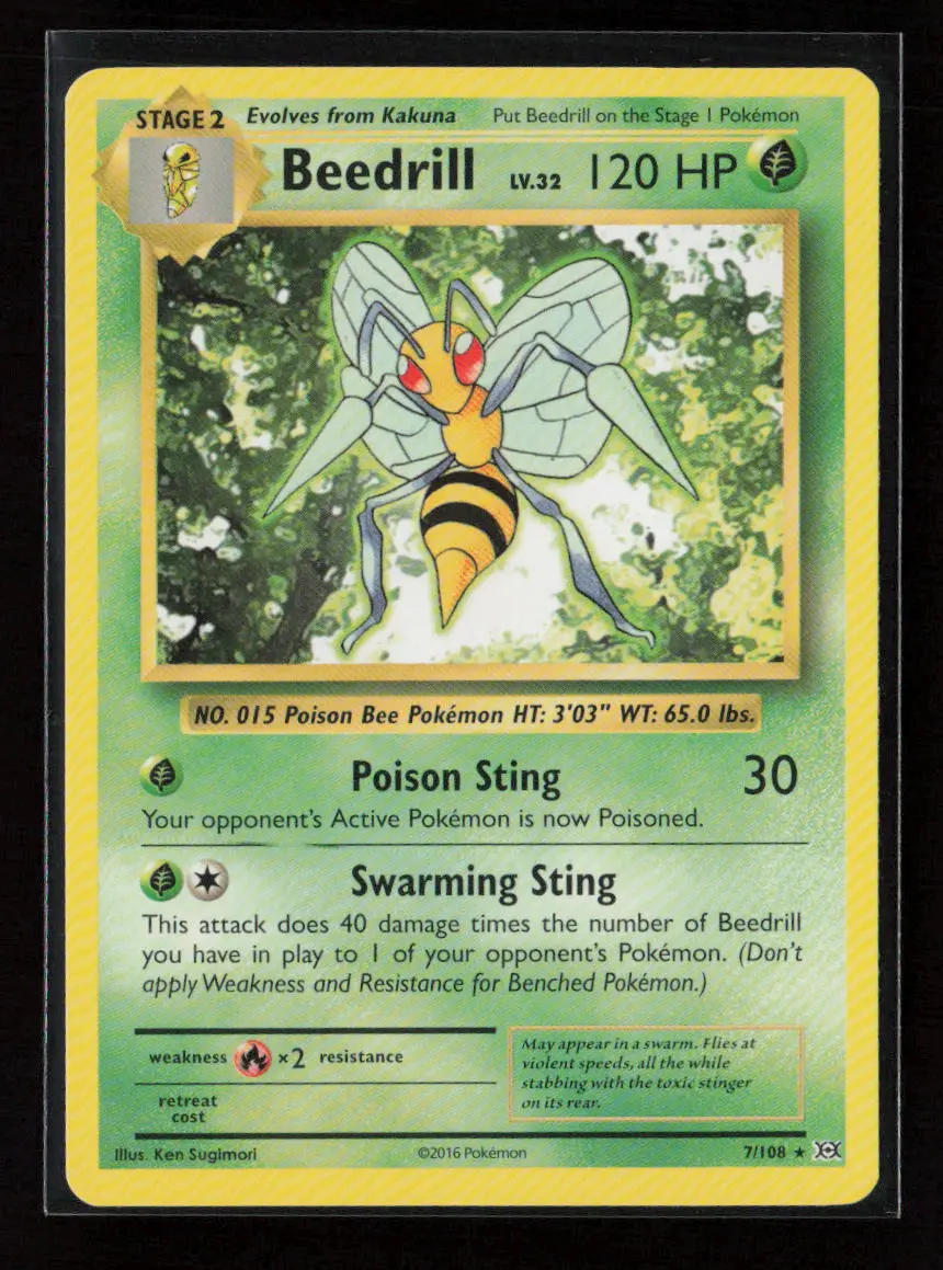 Beedrill Rare Xy - Evolutions 7/108 Lp 1