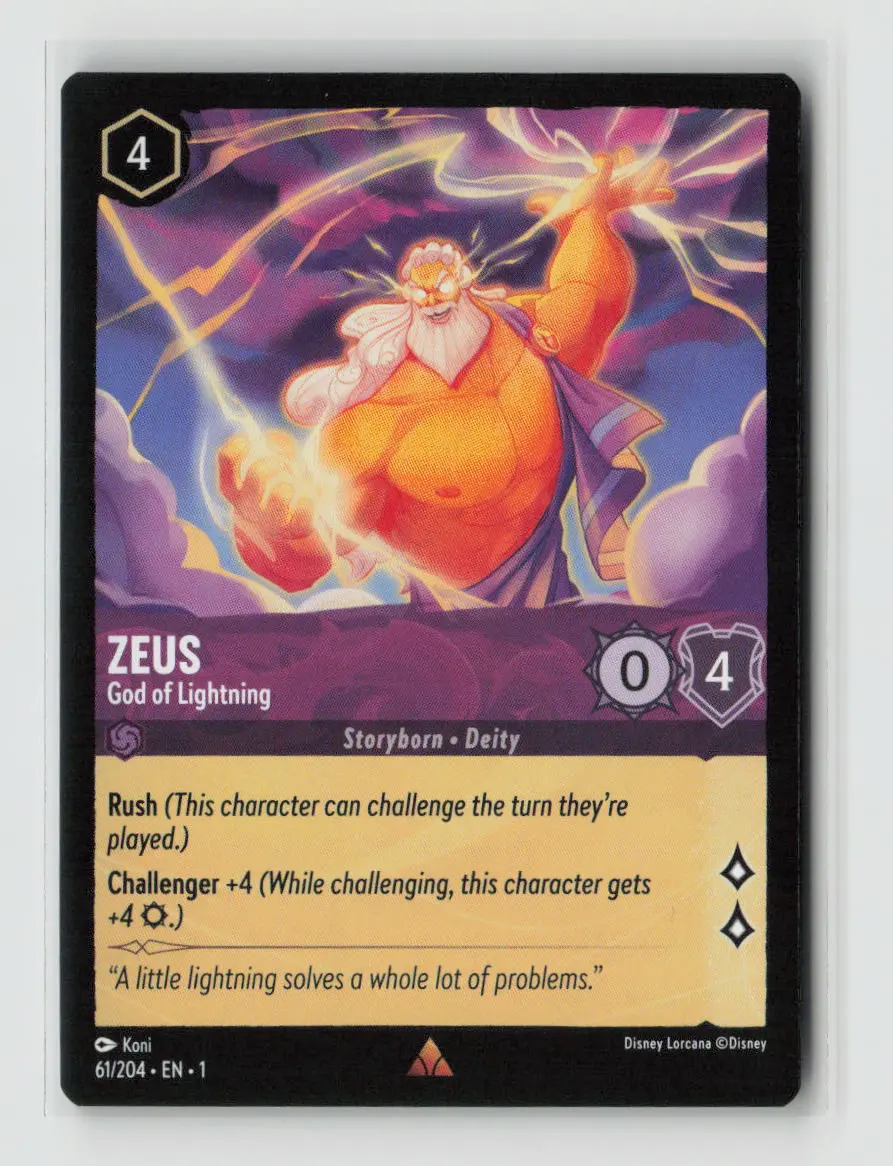 Zeus - God Of Lightning Rare The First Chapter 61/204 Nm 1