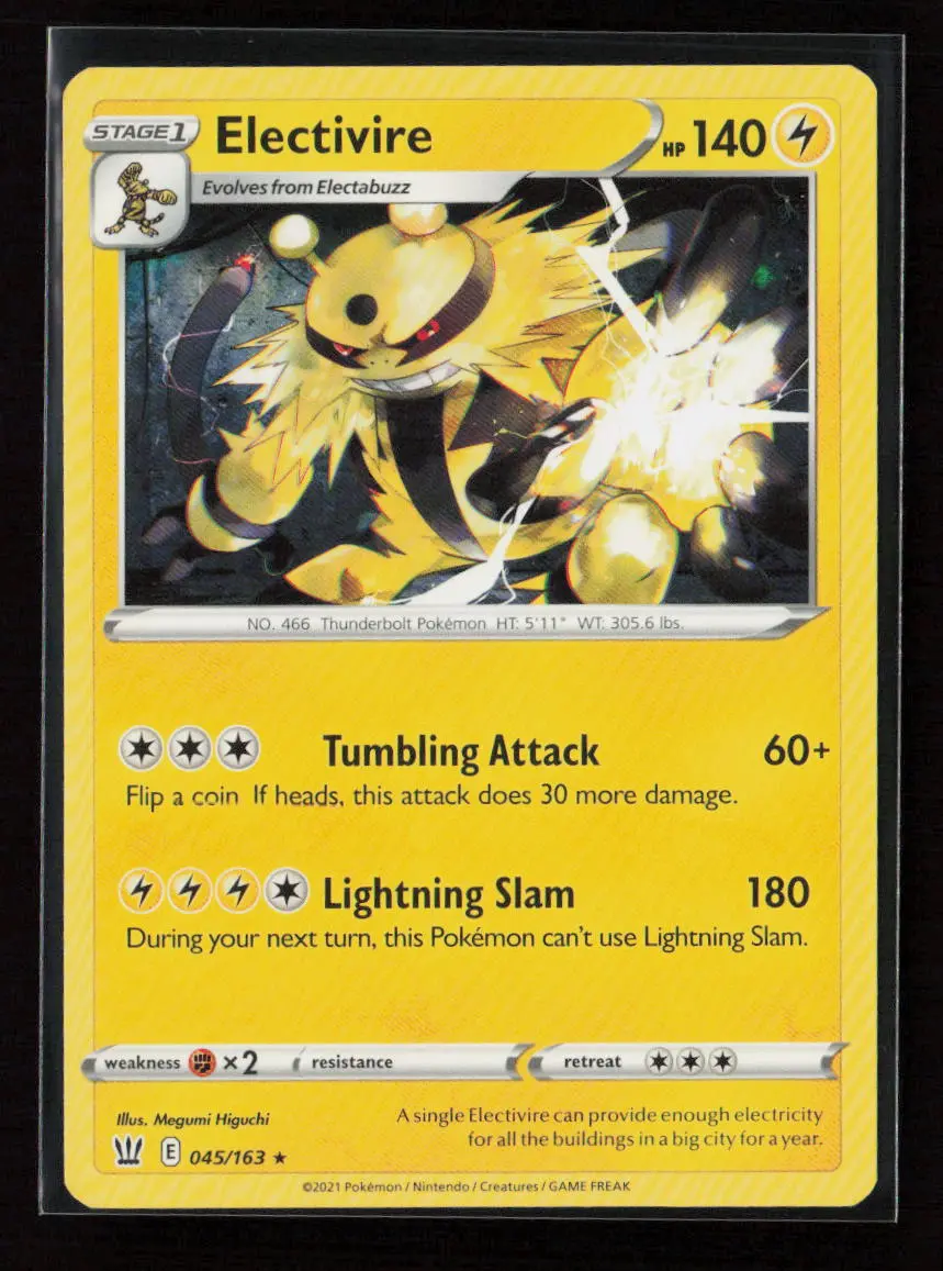 Electivire Rare Swsh05: Battle Styles 045/163 Lp 1