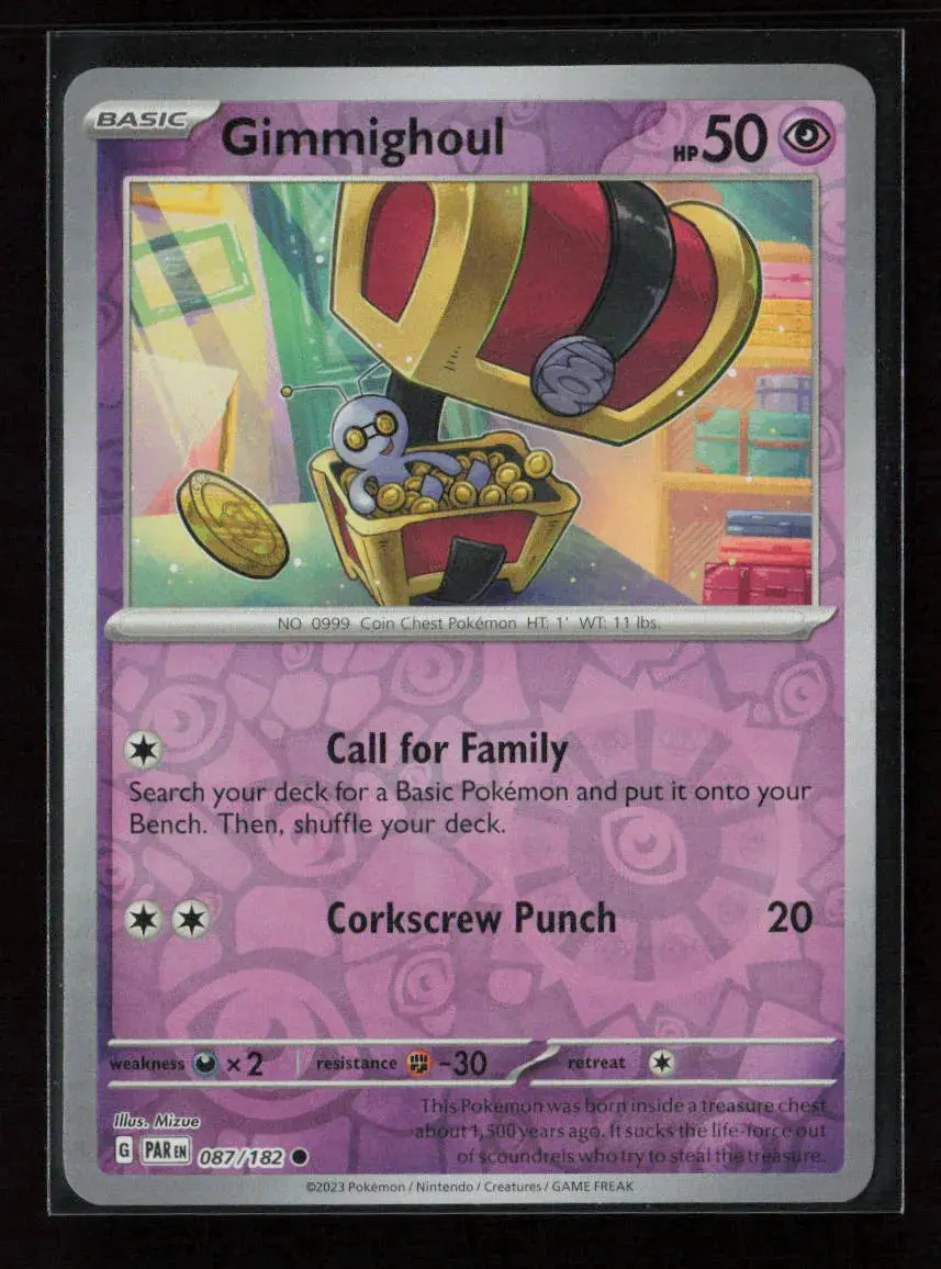 Gimmighoul - Common Sv04: Paradox Rift 087/182 Nm 1
