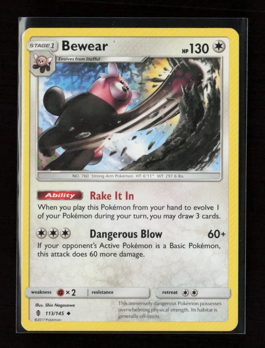 Bewear Uncommon Sm - Guardians Rising 113/145 Lp 1