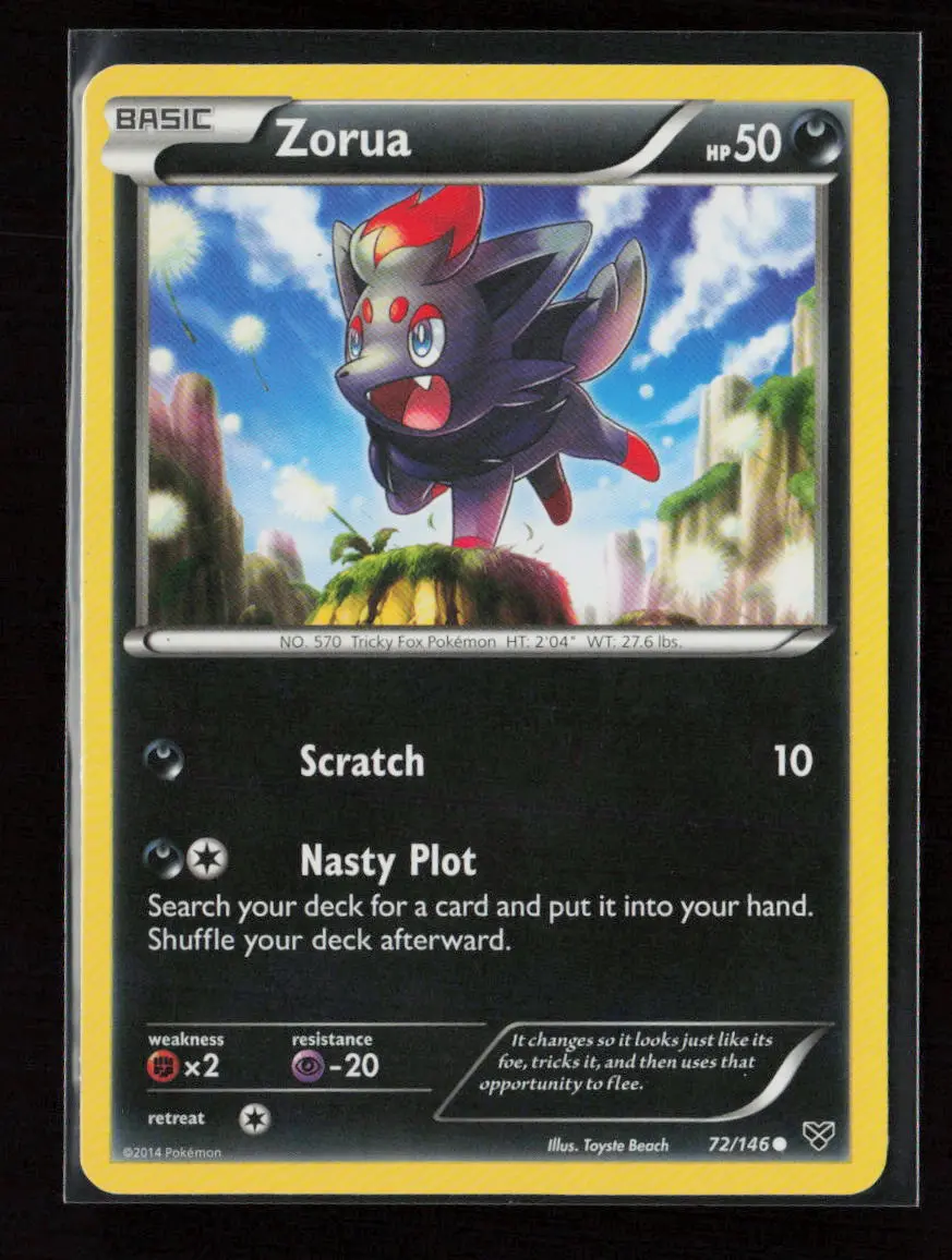 Zorua Common Xy Base Set 72/146 Lp 1