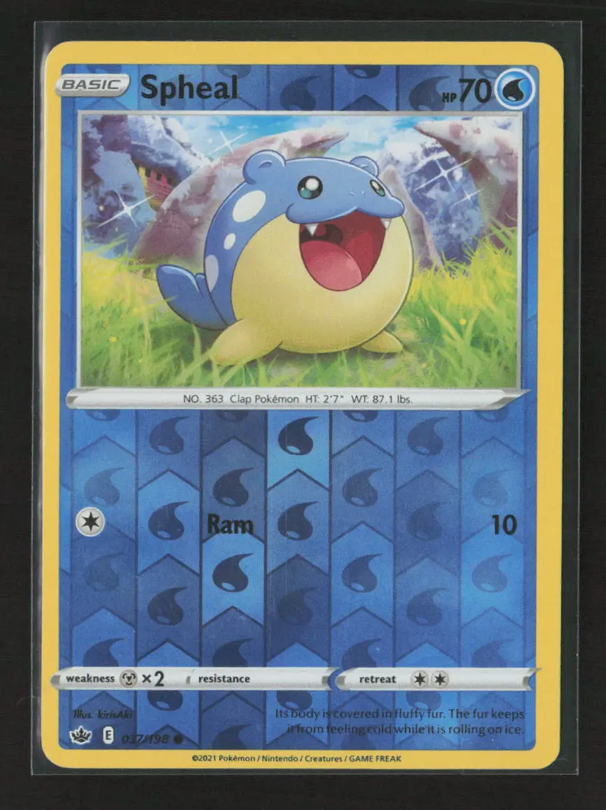 Spheal Common Swsh06: Chilling Reign 037/198 Lp 1