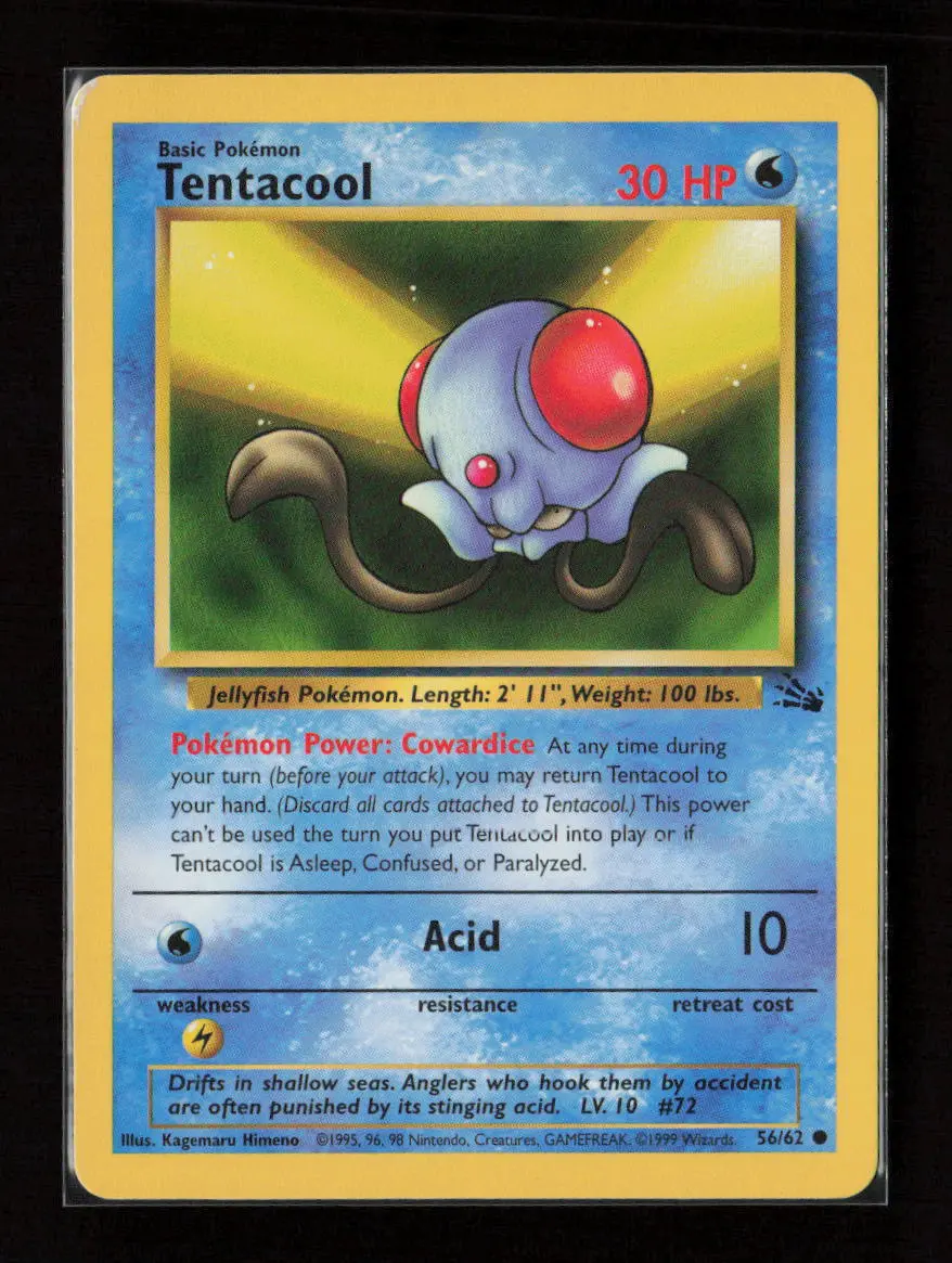 Tentacool Common Fossil 56/62 Lp 1
