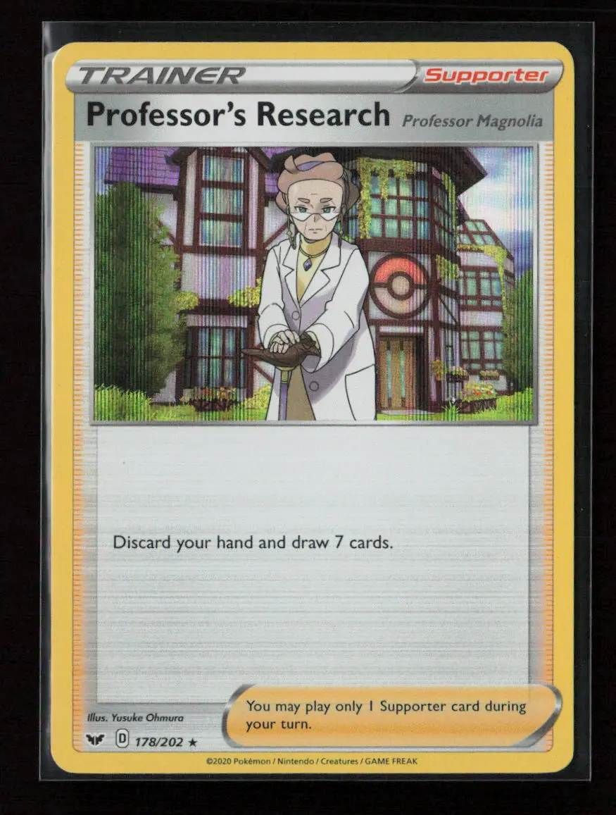 Professor's Research Holo Rare Swsh01: Sword & Shield Base Set 178/202 Nm 1
