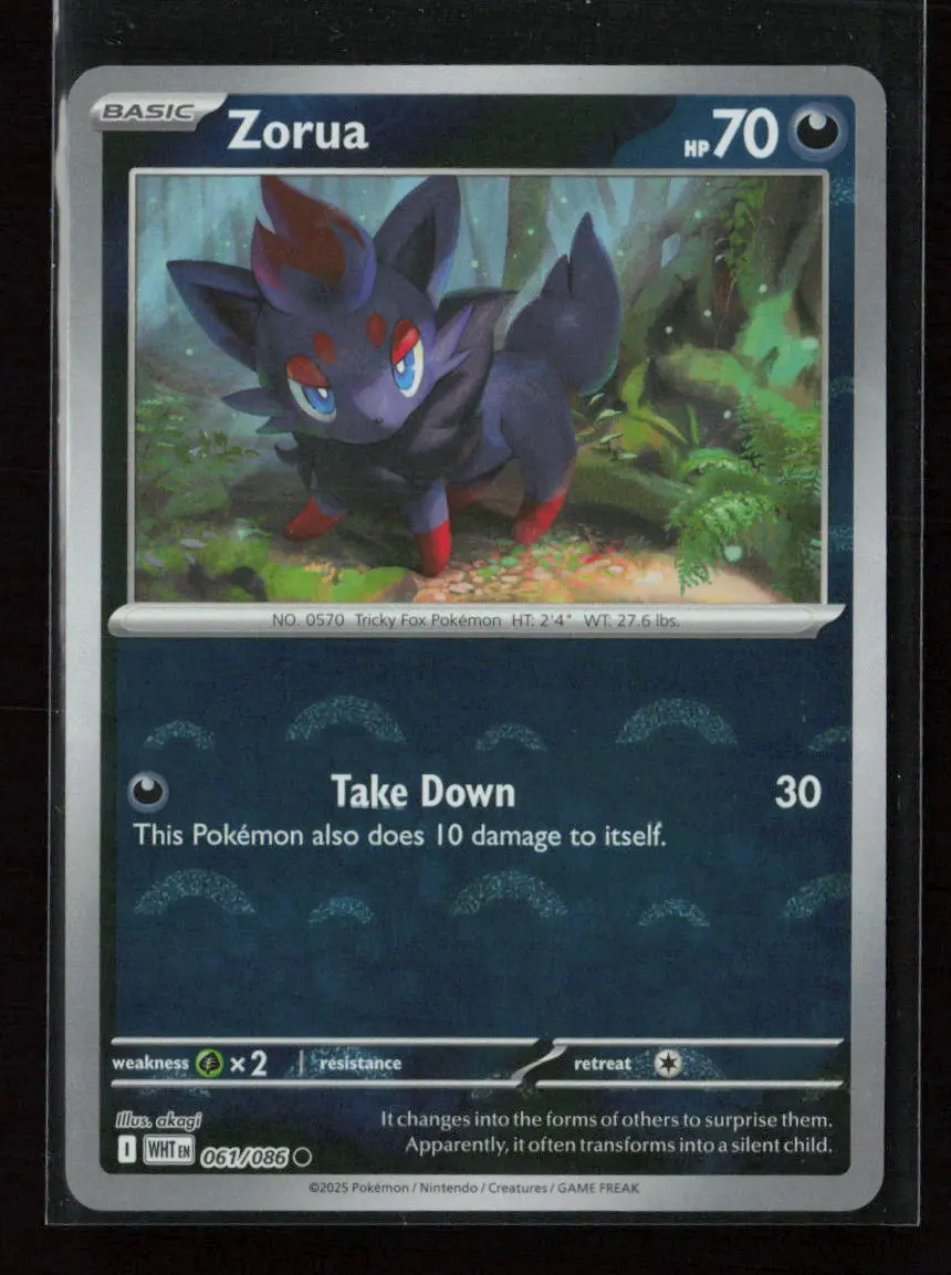 Zorua (Poke Ball Pattern) Common Sv: White Flare 061/086 Nm 1