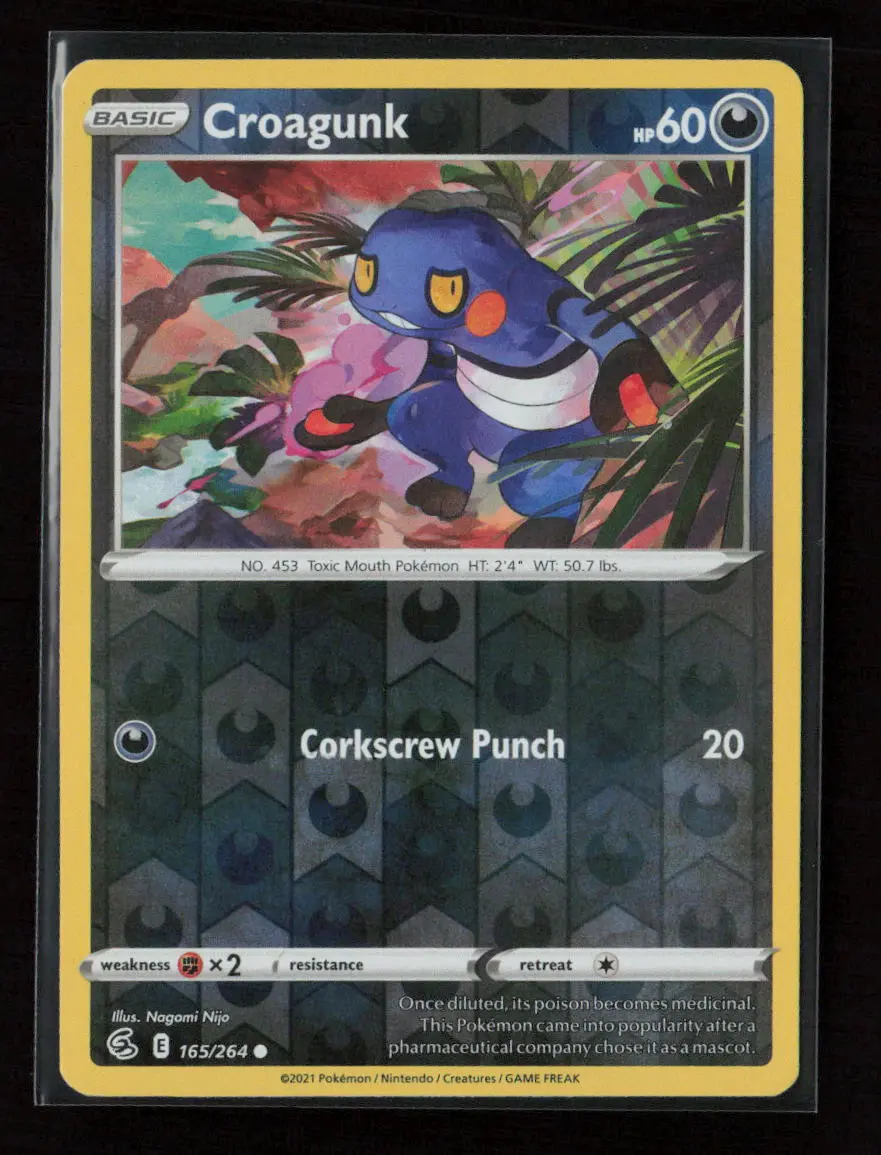 Croagunk Common Swsh08: Fusion Strike 165/264 Lp 1