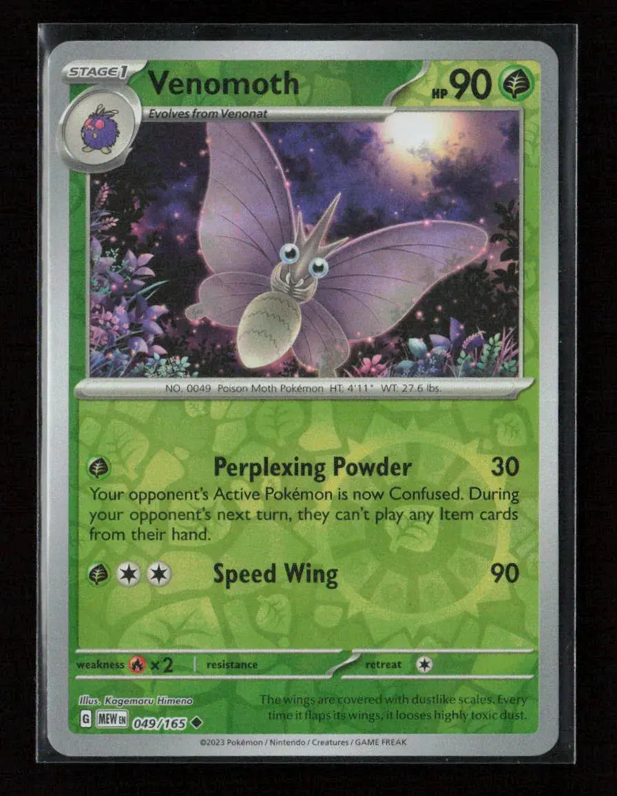 Venomoth Uncommon Sv: Scarlet & Violet 151 049/165 Nm 1