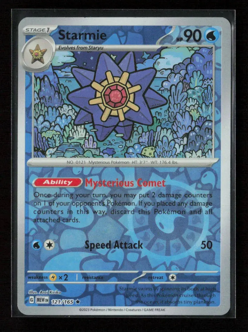 Starmie Rare Sv: Scarlet & Violet 151 121/165 Nm 1