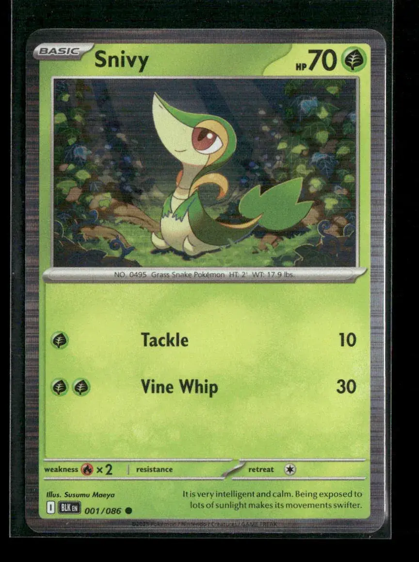 Snivy Common Sv: Black Bolt 001/086 Nm 1