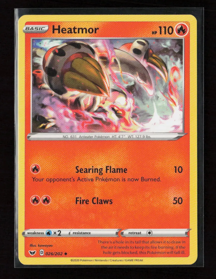 Heatmor Uncommon Swsh01: Sword & Shield Base Set 026/202 Lp 1