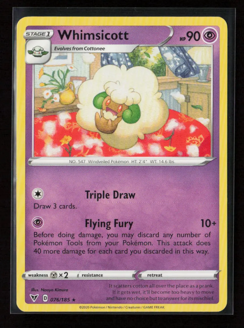 Whimsicott Rare Swsh04: Vivid Voltage 076/185 Lp 1