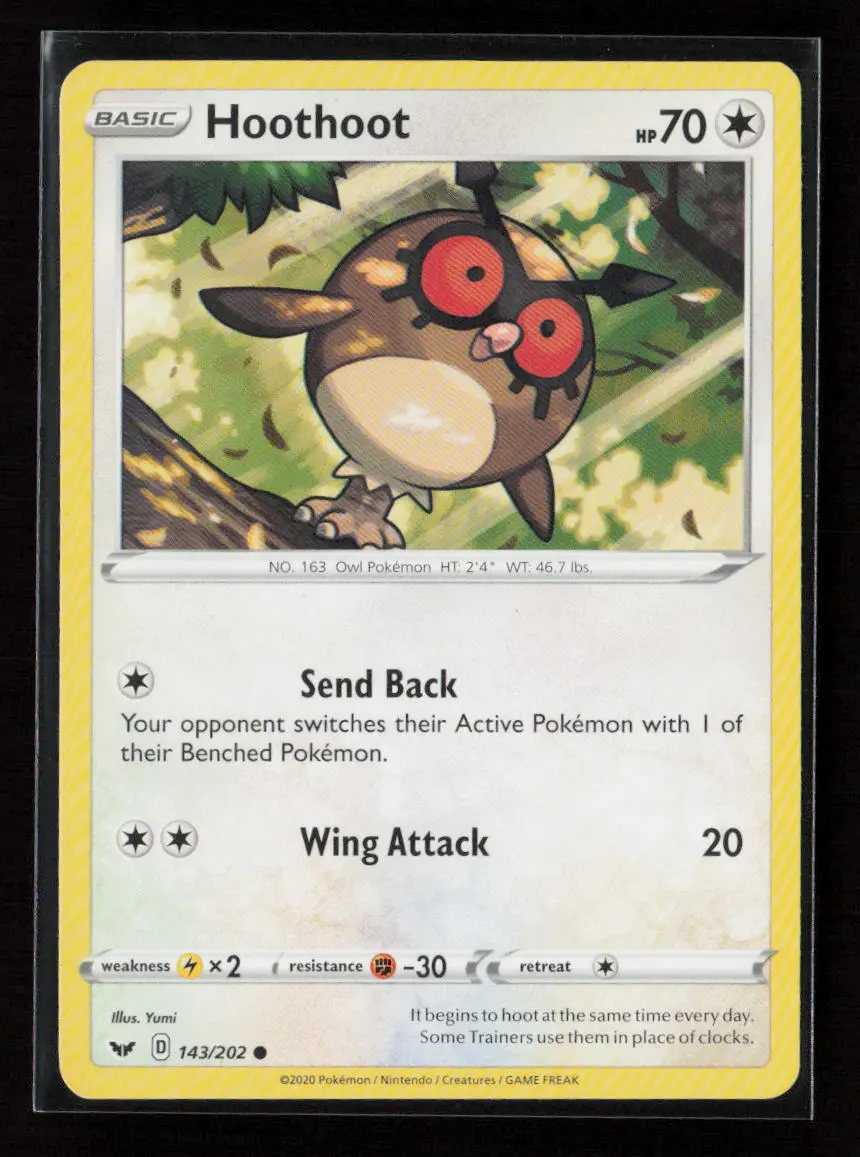Hoothoot Common Swsh01: Sword & Shield Base Set 143/202 Lp 1