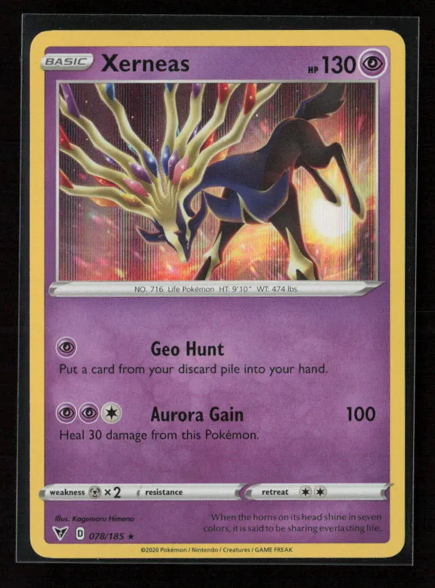 Xerneas Holo Rare Swsh04: Vivid Voltage 078/185 Nm 1