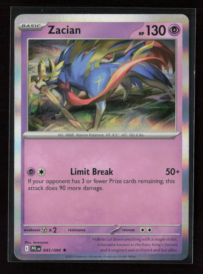 Zacian - Rare Me02: Phantasmal Flames 045/094 Nm 1
