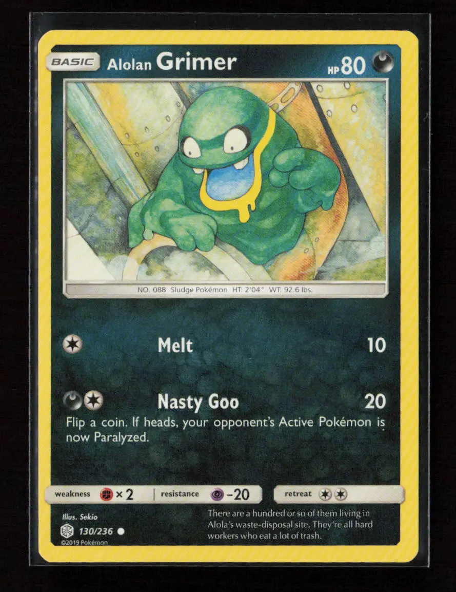 Alolan Grimer Common Sm - Cosmic Eclipse 130/236 Lp 1