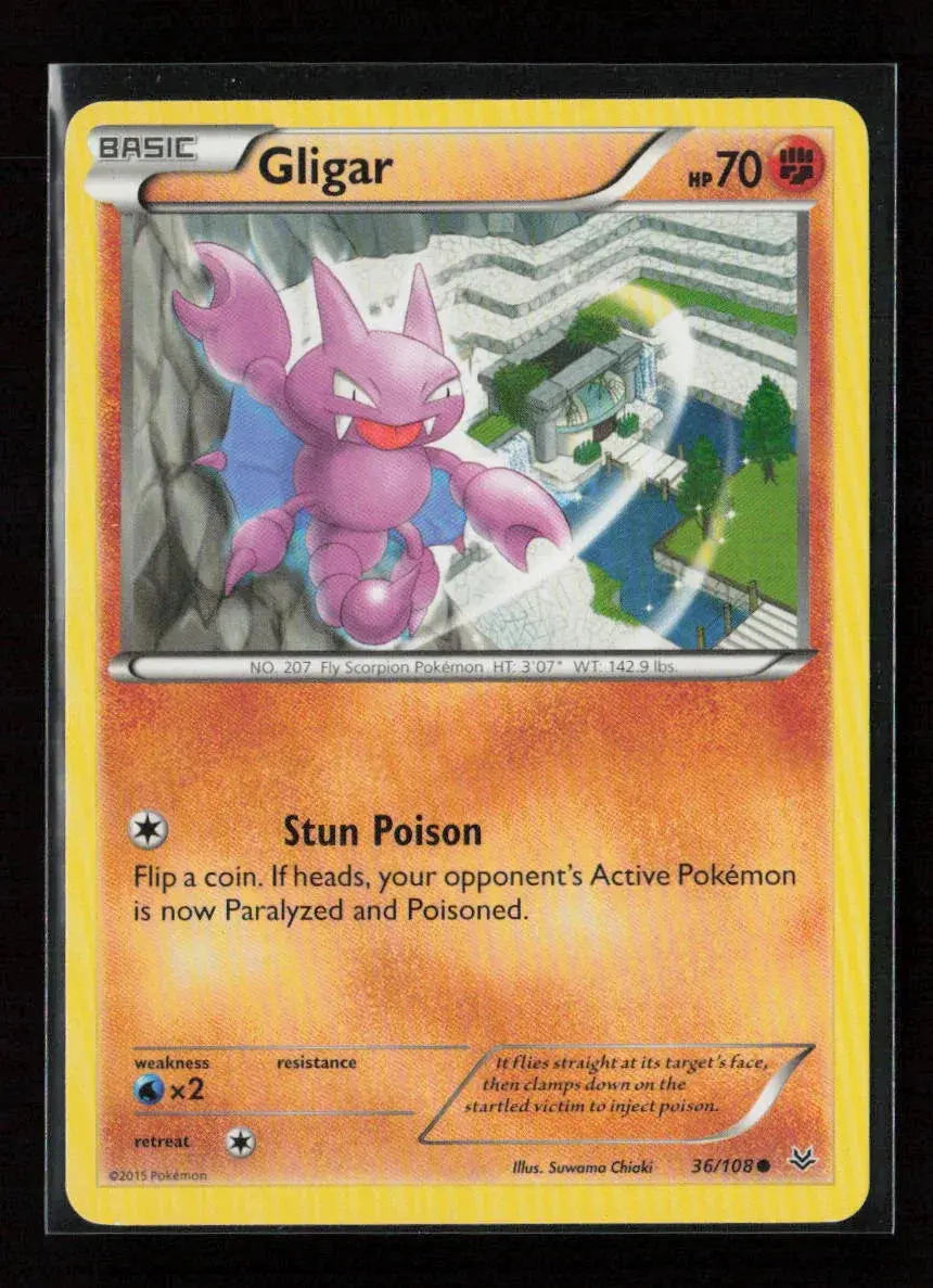 Gligar Common Xy - Roaring Skies 36/108 Nm 1