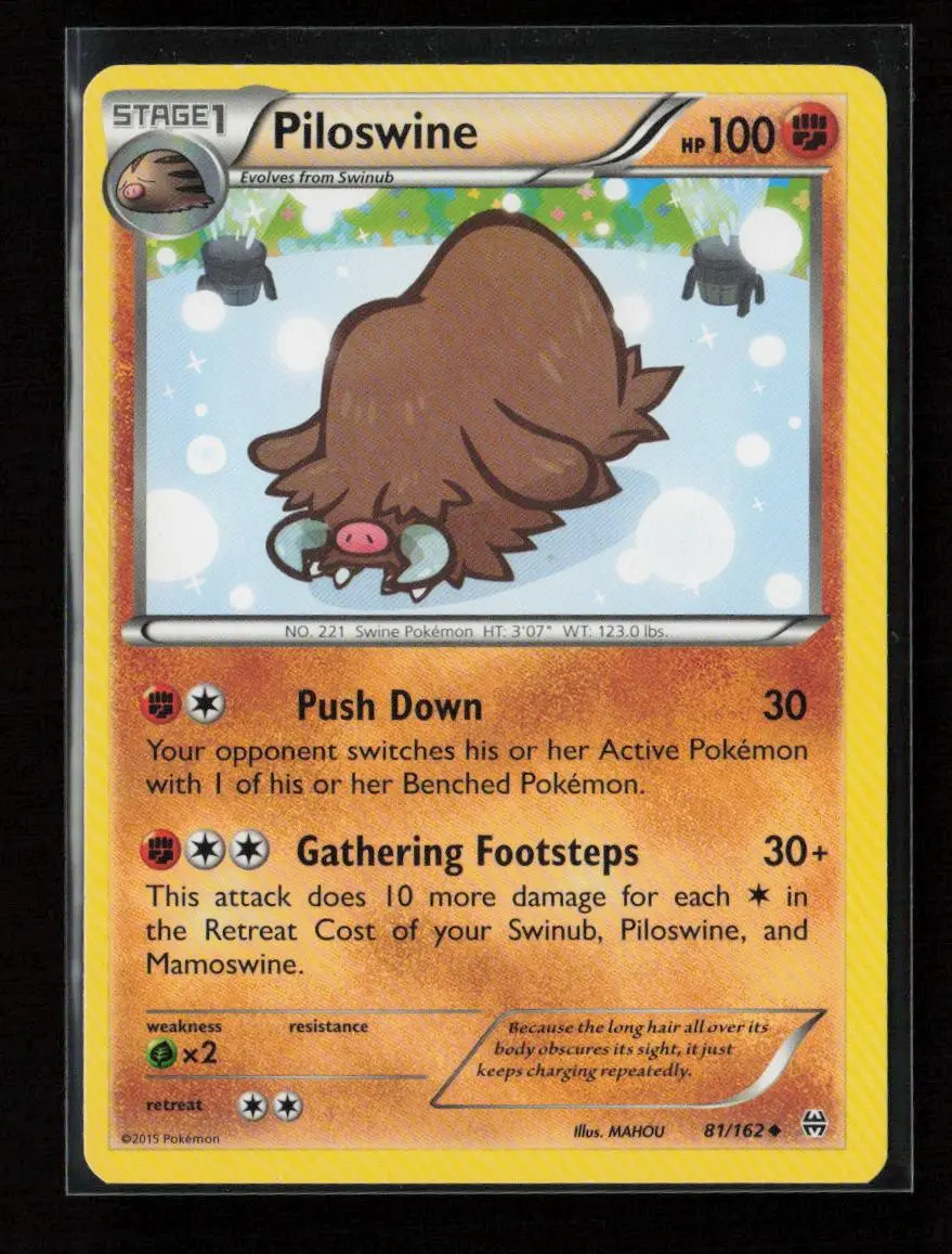 Piloswine Uncommon Xy - Breakthrough 81/162 Nm 1