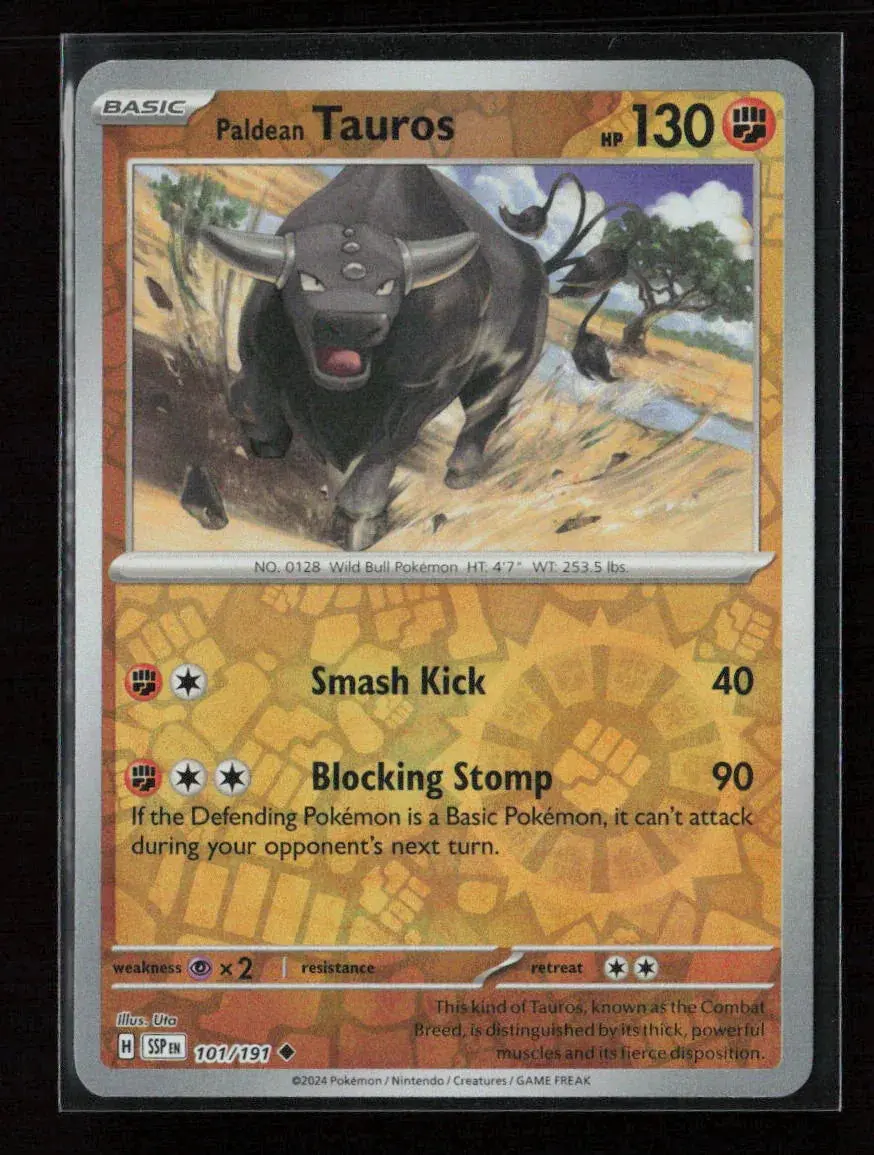 Paldean Tauros - Uncommon Sv08: Surging Sparks 101/191 Nm 1