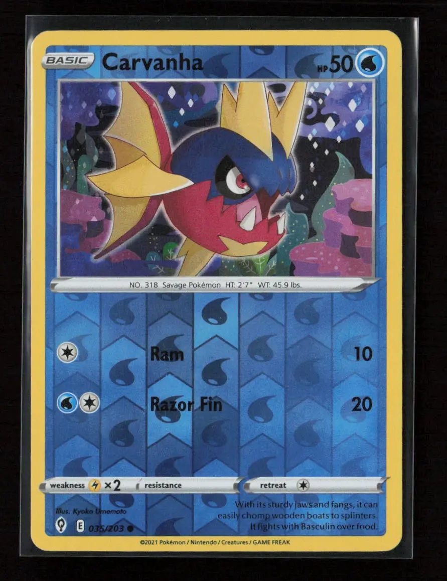 Carvanha Common Swsh07: Evolving Skies 035/203 Nm 1