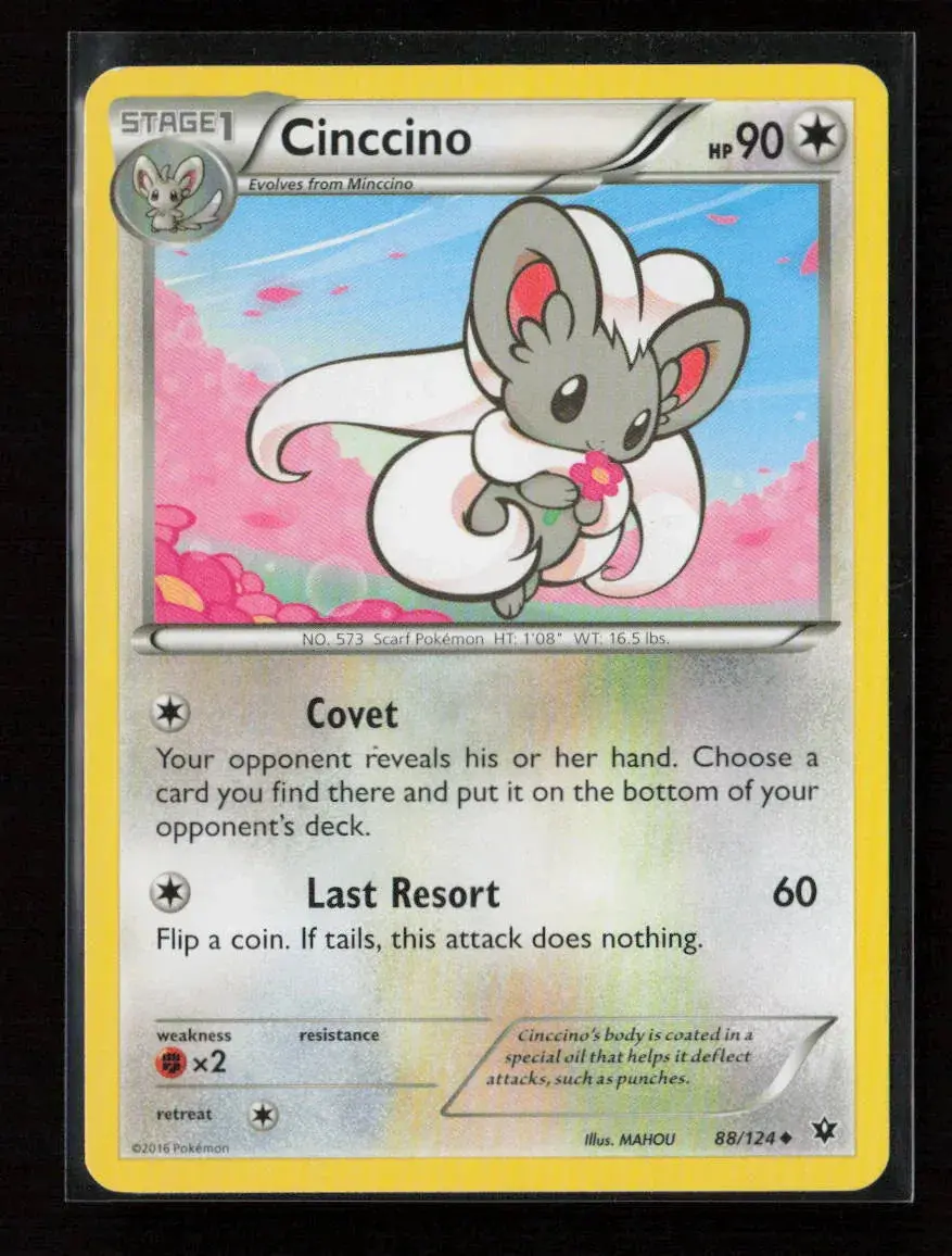 Cinccino (88) Uncommon Xy - Fates Collide 88/124 Lp 1