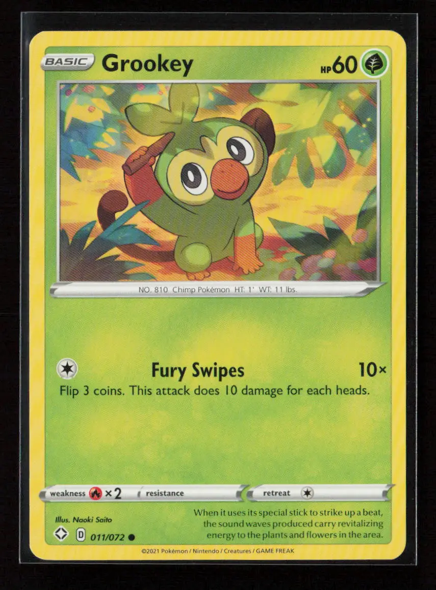 Grookey Common Shining Fates 011/072 Lp 1