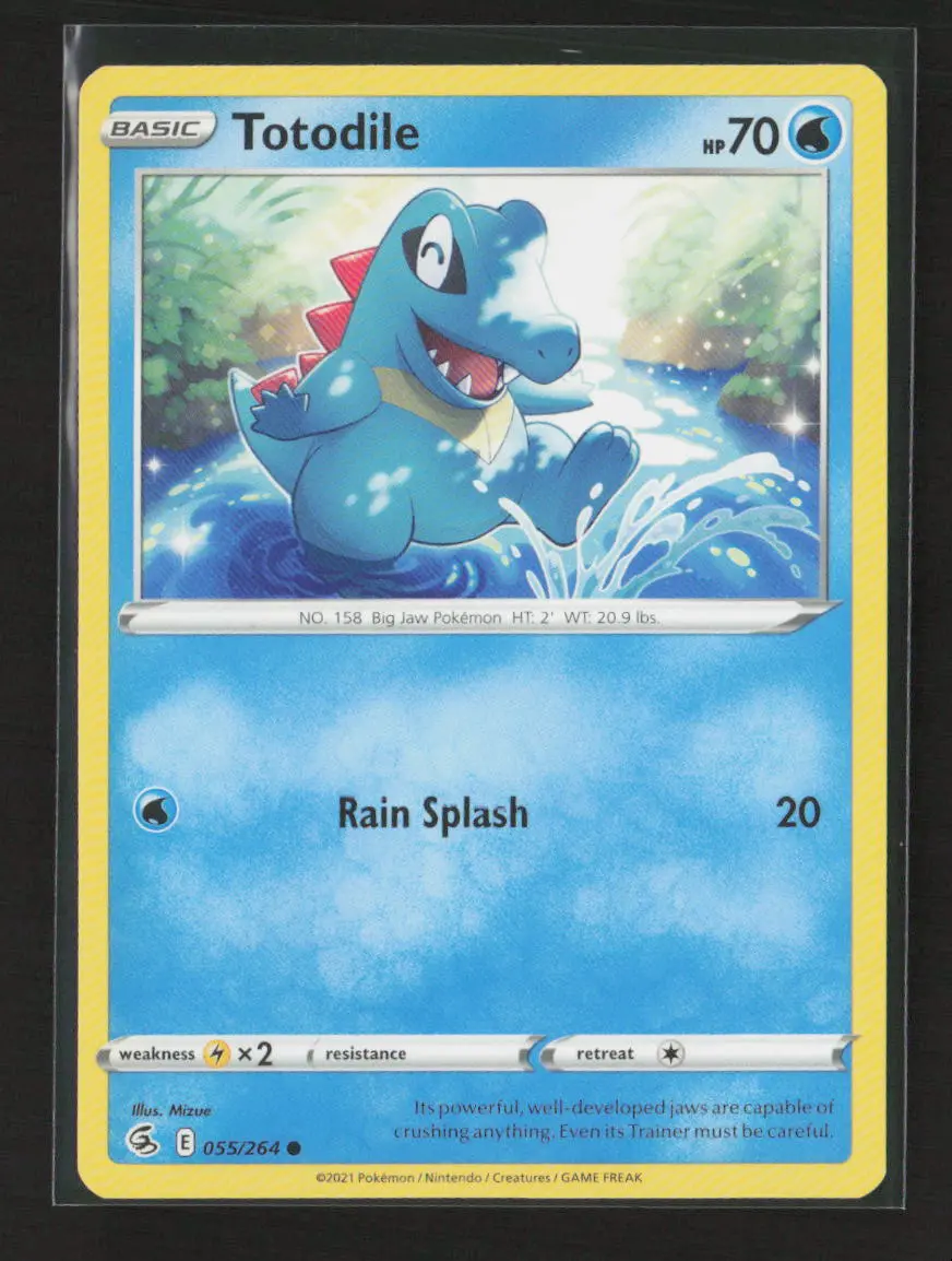 Totodile Common Swsh08: Fusion Strike 055/264 Lp 1
