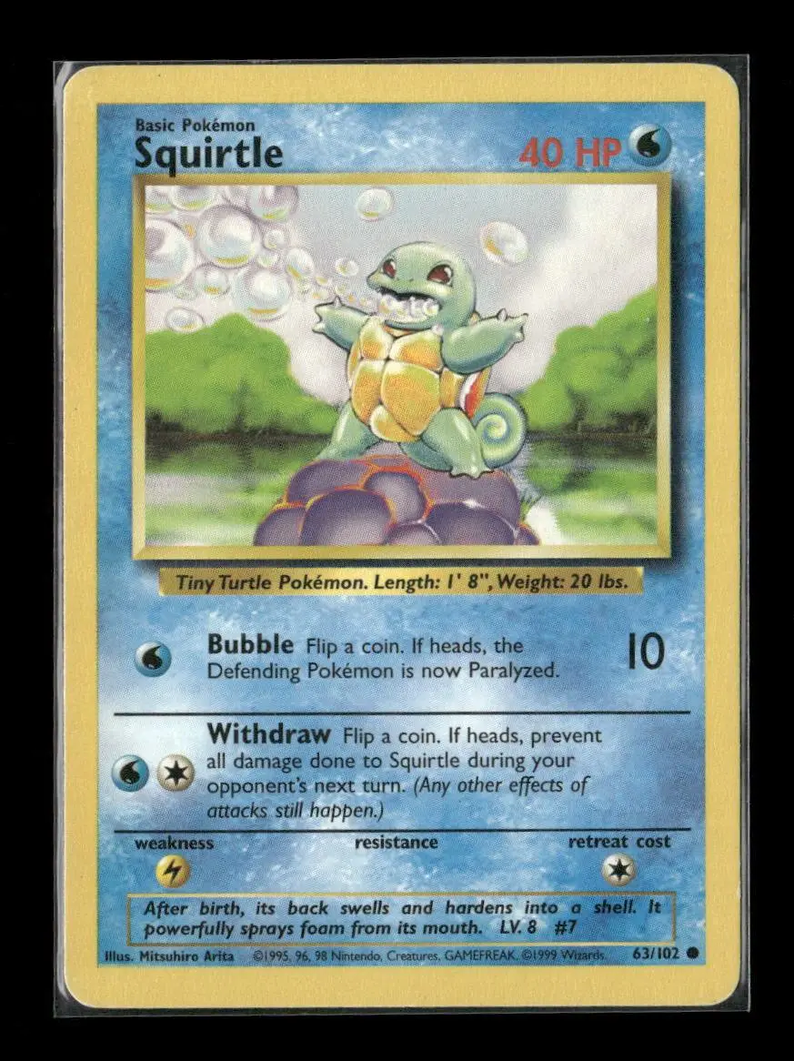 Squirtle Common Base Set 063/102 Lp 1