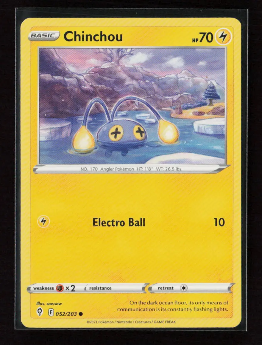Chinchou Common Swsh07: Evolving Skies 052/203 Lp 1