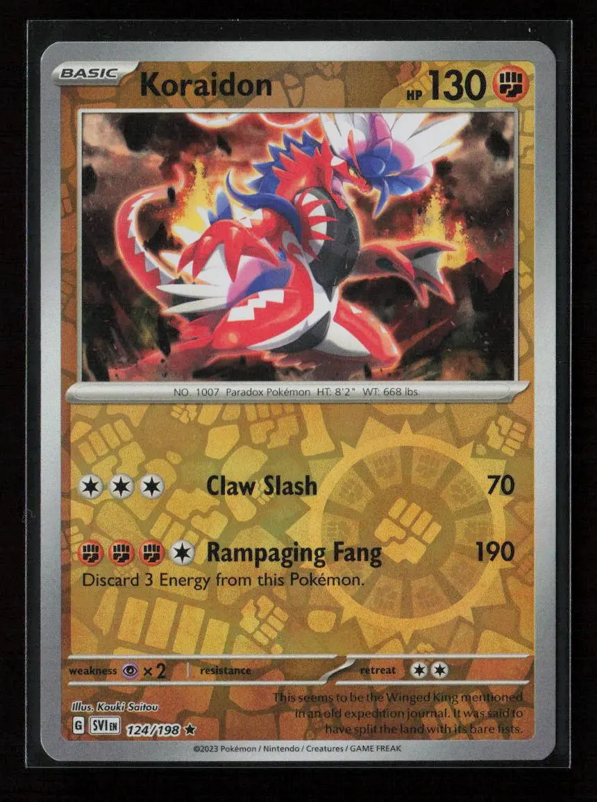 Koraidon Rare Sv01: Scarlet & Violet Base Set 124/198 Nm 1