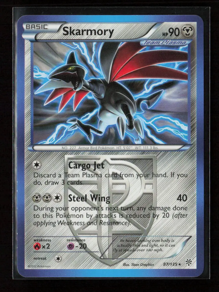 Skarmory (Team Plasma) Rare Plasma Storm 87/135 Lp 1