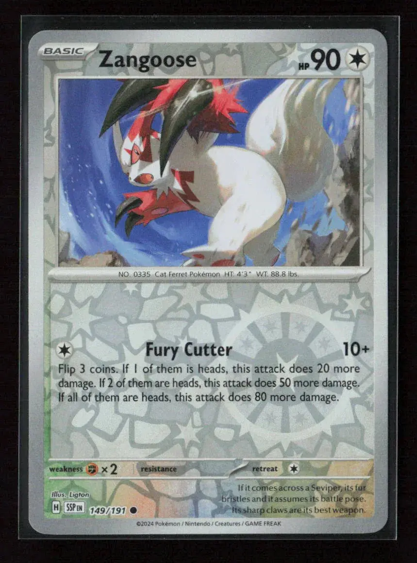 Zangoose Common Sv08: Surging Sparks 149/191 Nm 1