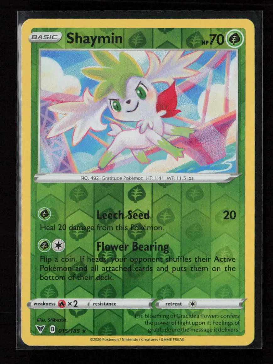 Shaymin Holo Rare Swsh04: Vivid Voltage 015/185 Nm 1