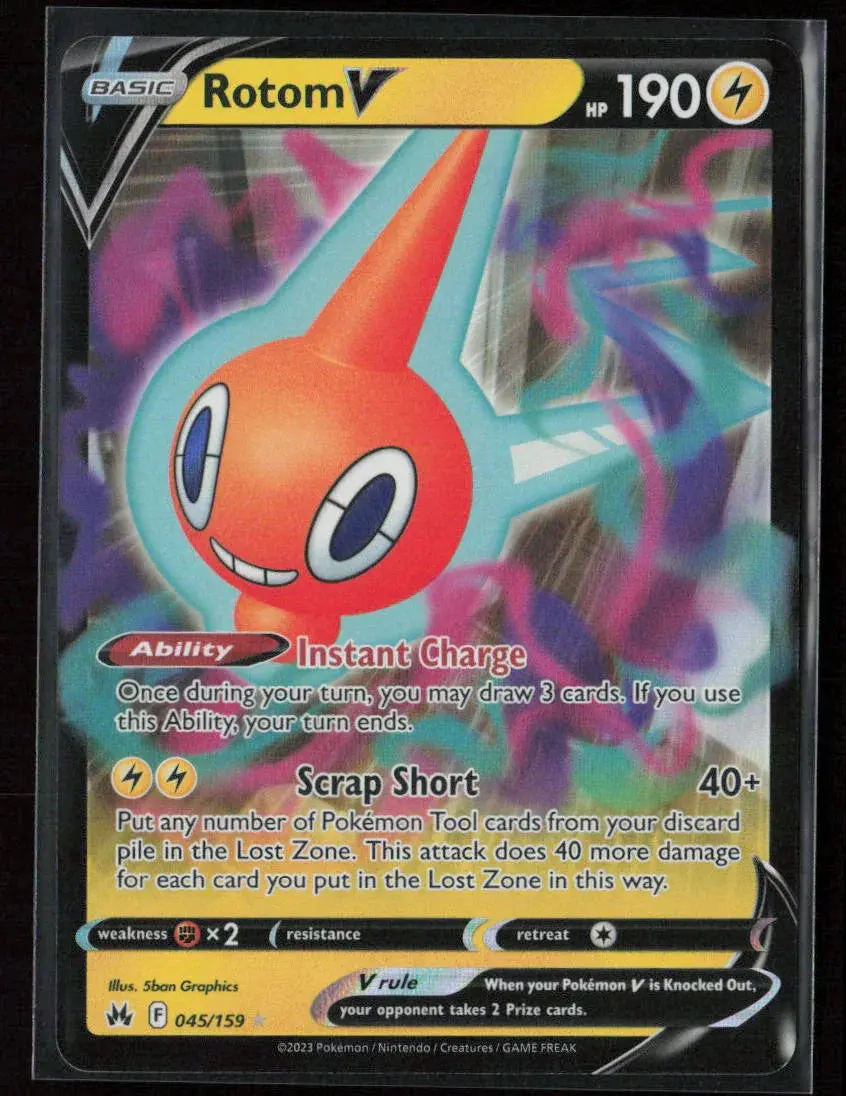 Rotom V Ultra Rare Crown Zenith 045/159 Nm 1