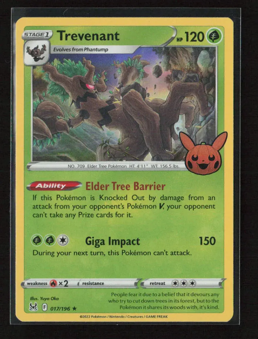 Trevenant Holo Rare Trick Or Trade Booster Bundle 2023 017/196 Nm 1