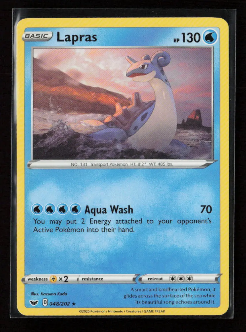 Lapras Rare Swsh01: Sword & Shield Base Set 048/202 Lp 1