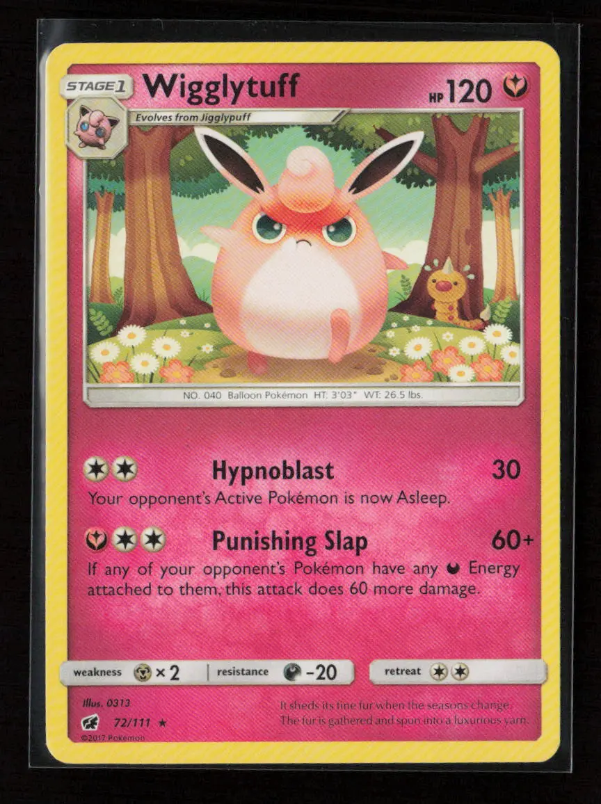 Wigglytuff Rare Sm - Crimson Invasion 72/111 Lp 1