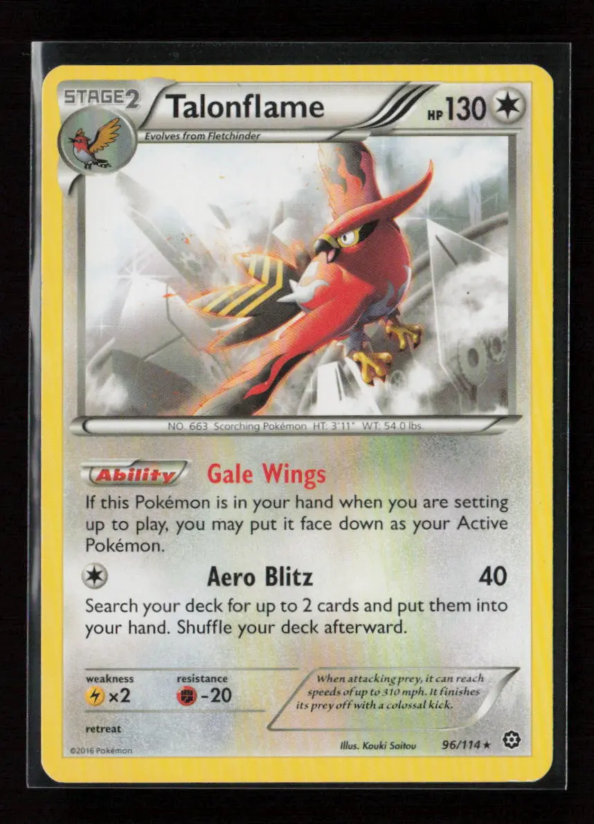 Talonflame Rare Xy - Steam Siege 96/114 Mp 1