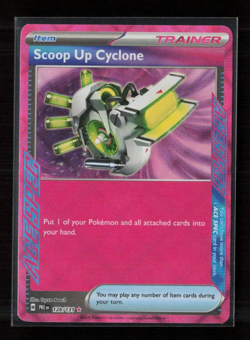Scoop Up Cyclone Ace Spec Rare Sv: Prismatic Evolutions 128/131 Nm 1