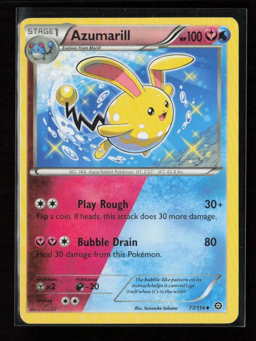 Azumarill Uncommon Xy - Steam Siege 77/114 Lp 1