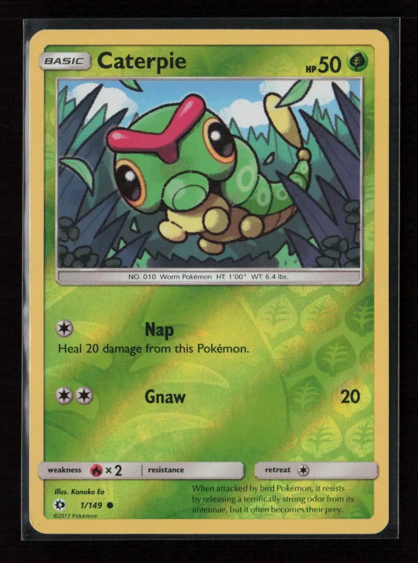 Caterpie Common Sm Base Set 1/149 Lp 1