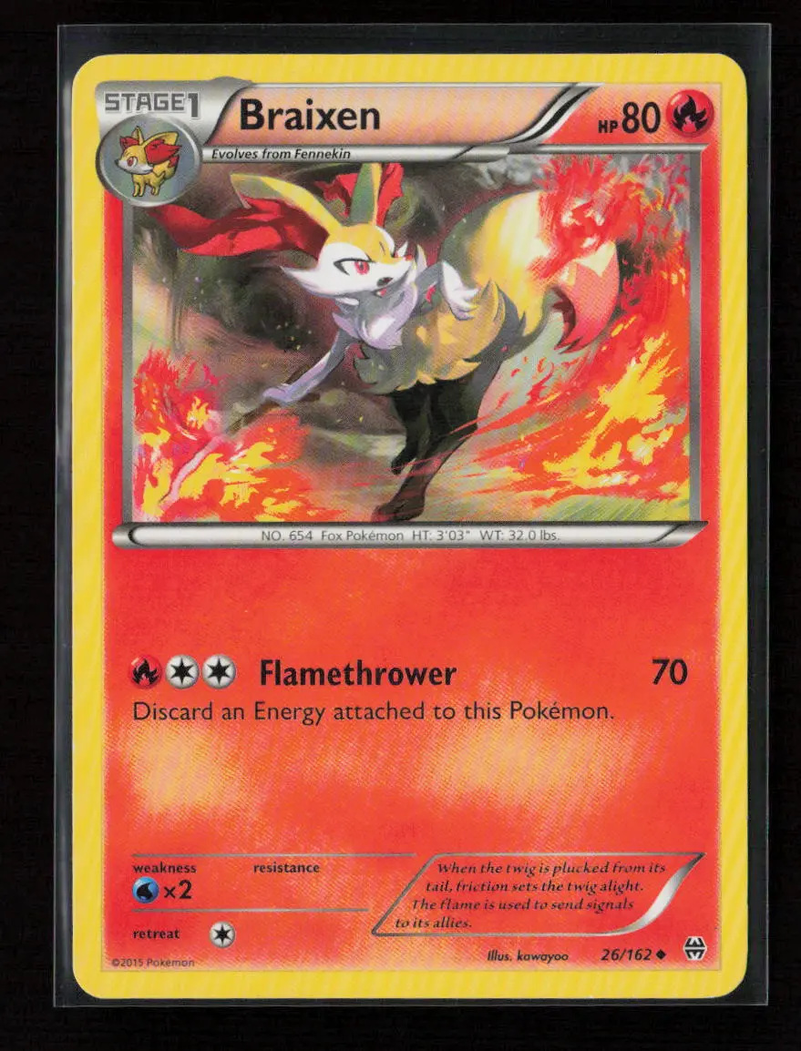 Braixen Uncommon Xy - Breakthrough 26/162 Lp 1