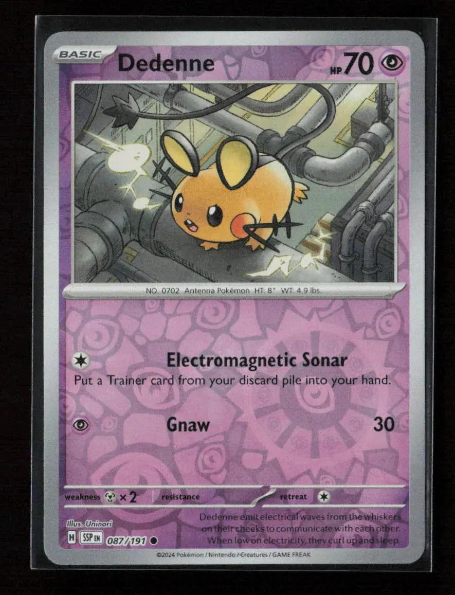Dedenne Common Sv08: Surging Sparks 087/191 Nm 1