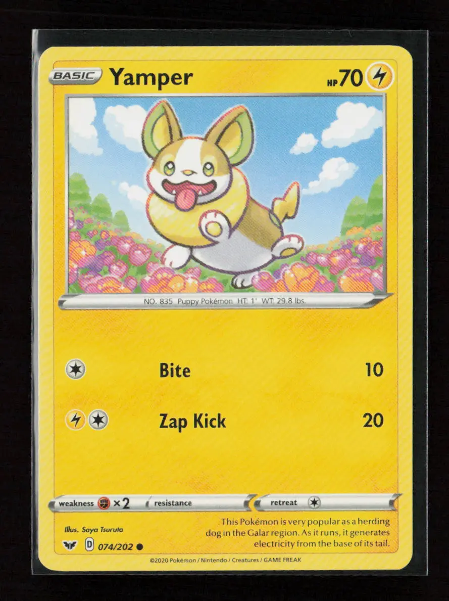 Yamper -  (#1 Pikachu Stamped) Promo Battle Academy 2022 074/202 Lp 1