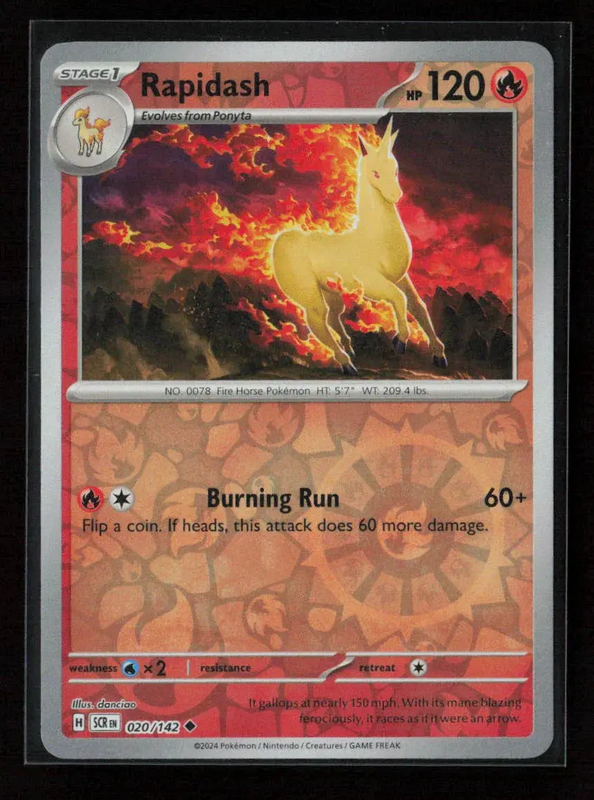 Rapidash Uncommon Sv07: Stellar Crown 020/142 Nm 1