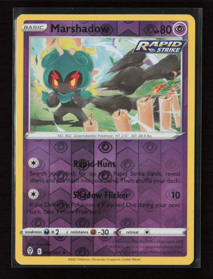 Marshadow Holo Rare Swsh07: Evolving Skies 080/203 Nm 1