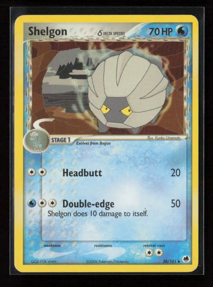 Shelgon (Delta Species) Uncommon Dragon Frontiers 38/101 Lp 1