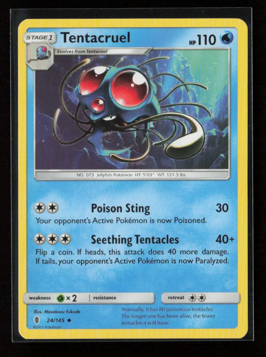 Tentacruel Uncommon Sm - Guardians Rising 24/145 Lp 1