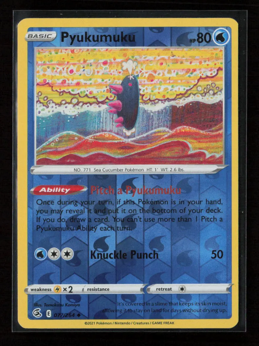 Pyukumuku Uncommon Swsh08: Fusion Strike 077/264 Nm 1