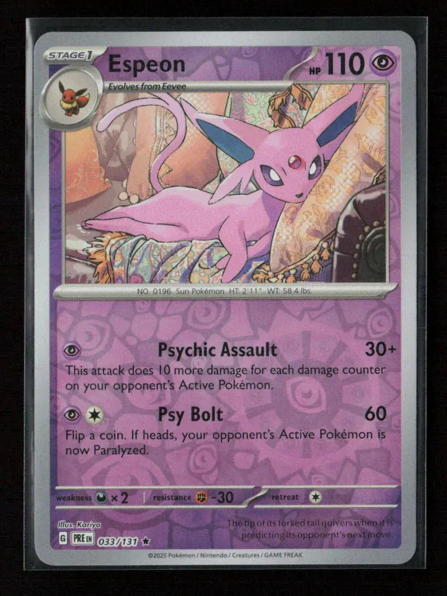 Espeon Rare Sv: Prismatic Evolutions 033/131 Nm 1